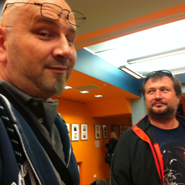 Zástupci ČR na výstavě: tiskař Boris Stojanov a Michal Bulíř @majklb