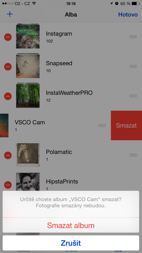 Smazání alba