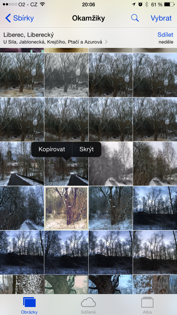 Skrytí fotografií